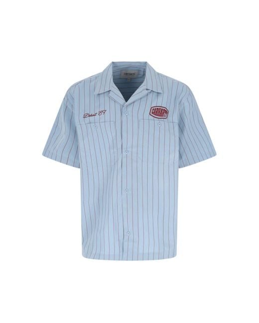 Camicia A Righe "S/S Hendry" di Carhartt in Blue da Uomo