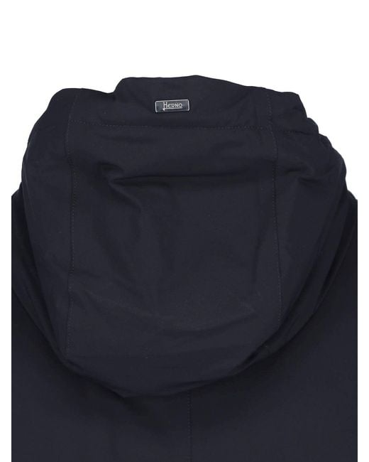 Herno Blue Stretch Tech Jacket for men