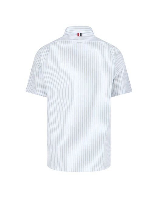Thom Browne White Striped Shirt for men