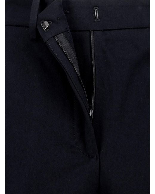 Incotex Blue Silk Blend Trousers