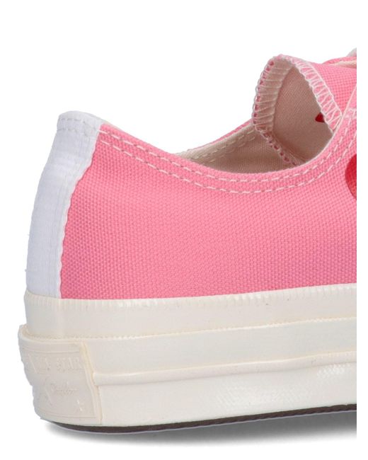 COMME DES GARÇONS PLAY Pink "Converse Chuck 70" Low Top Sneakers