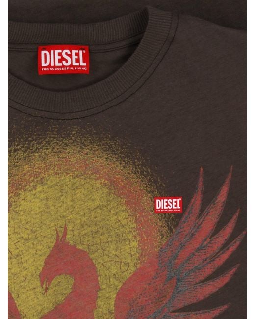 DIESEL Brown T-Shirt "Phoenix" for men