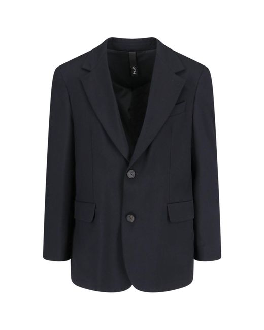 Hevò Black 'Molfetta' Single-Breasted Jacket for men