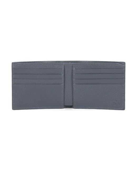 Gucci Blue Bi-fold Wallet "Gg" for men