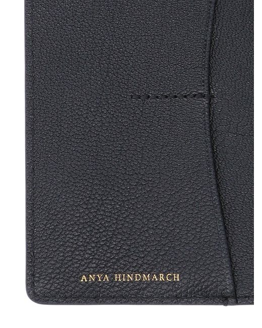 Anya Hindmarch Black Passport Holder "Eyes"