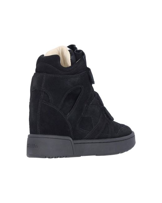 Isabel Marant Black Im3 Suede High-Top Sneakers
