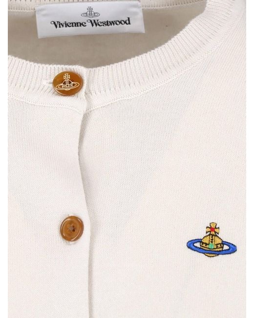 Vivienne Westwood Natural 85% Cotton 15% Cashmere Crewneck Sweater