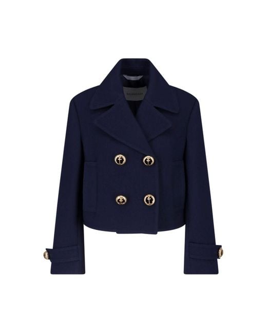 Balenciaga Blue Tailored Wool Jacket With Viscose & Cotton Lining