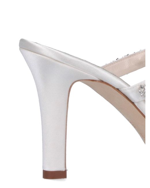 Manolo Blahnik White "Vedadamu" Mules