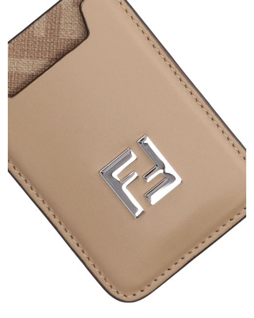 Fendi White Magsafe Squared Ff Card Case for men