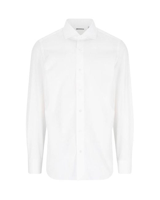 Finamore 1925 White Classic Shirt for men