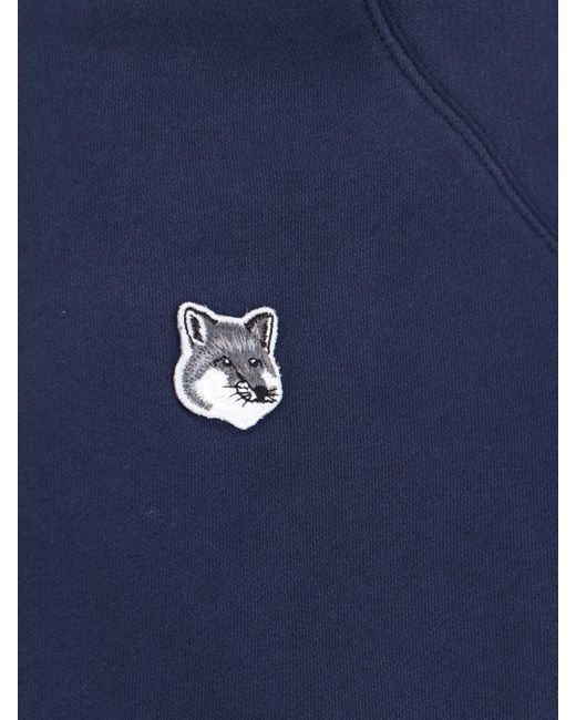 Maison Kitsuné Blue 'grey Fox Head Patch' Sweatshirt for men