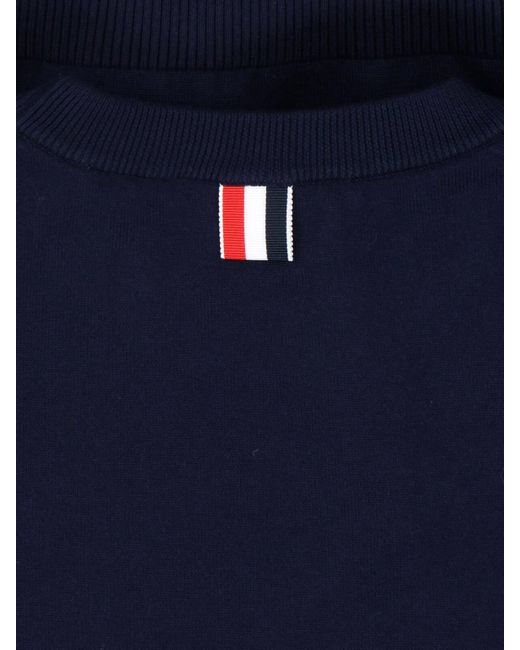 Thom Browne Blue Logo Sweatshirt
