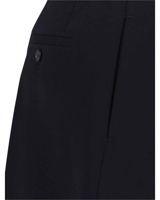 Givenchy Blue Wool Shorts With Belt Loops And Hook Closure