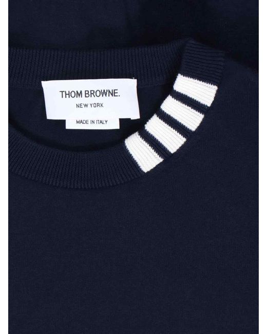 Thom Browne Blue Logo Sweatshirt