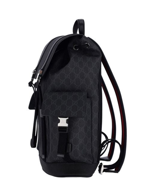 Zaino Grande "Gg" di Gucci in Black da Uomo