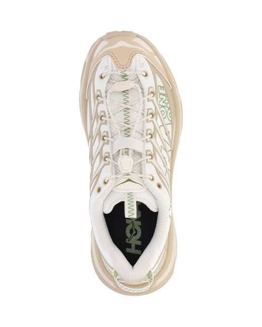 Hoka One One White 100% Leather Sneakers