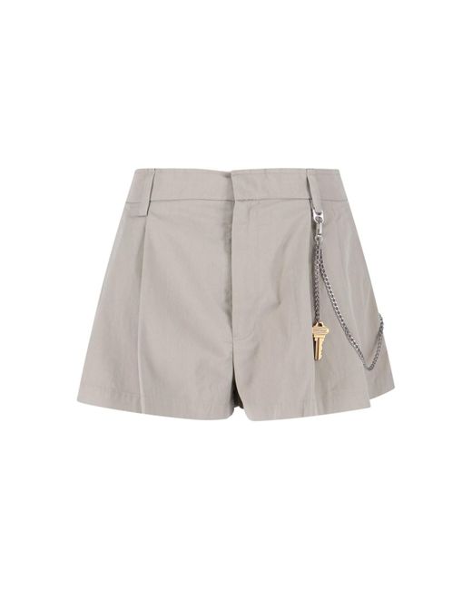 Alexander Wang White Tailored Shorts With Chain Detail