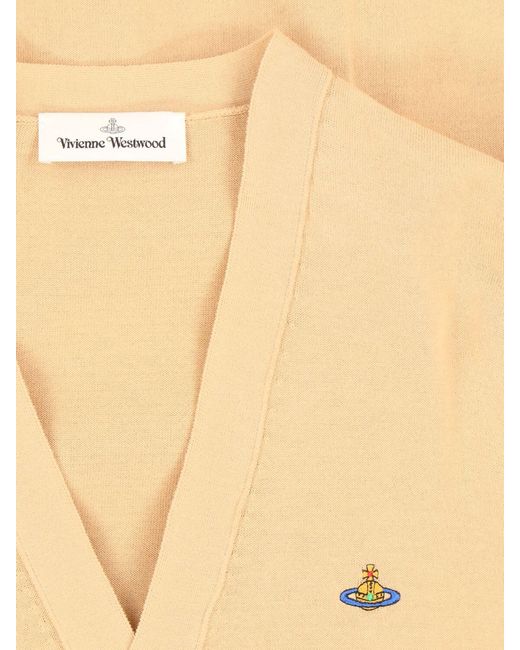 Vivienne Westwood Natural Alex Cotton V-Neck Cardigan for men