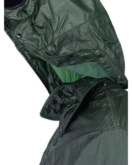 C P Company Green C. P. Company Hooded Anorak Jacket for men