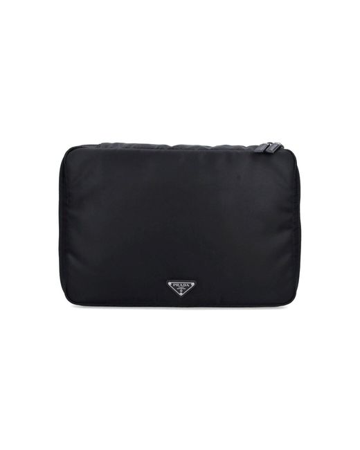 Prada Black Large Pouch for men