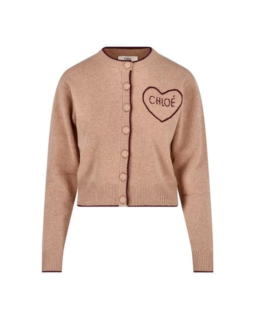 Chloé Pink Wool And Cashmere Cardigan