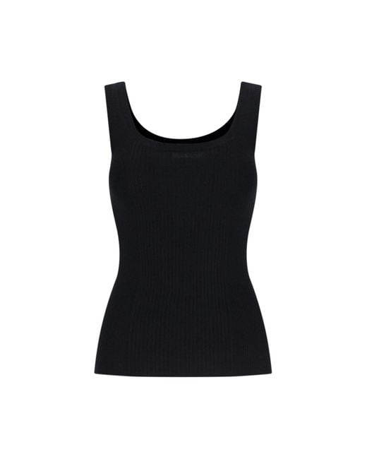 6397 Black Knitted Tank Top