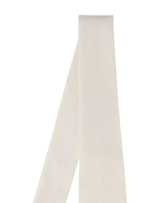 Auralee White Cotton Tie for men