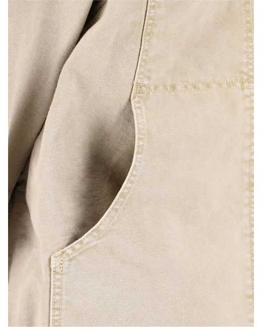 Carhartt Natural 12 Oz Canvas Jacket With Classic Collar for men