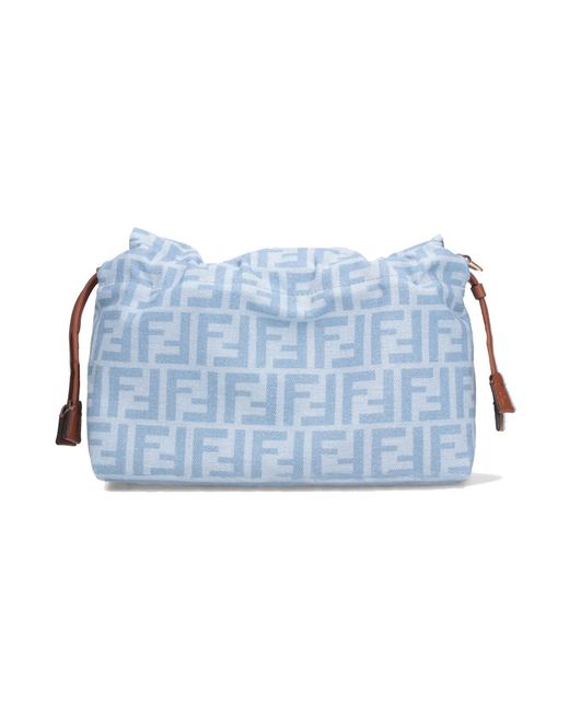 Fendi Blue Medium Shoulder Bag "Mamma Baguette"