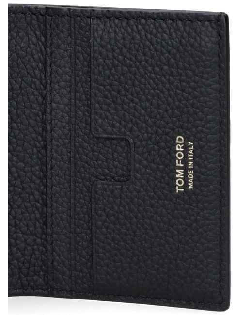 Tom Ford Black Luxury Calf Leather Wallet For for men