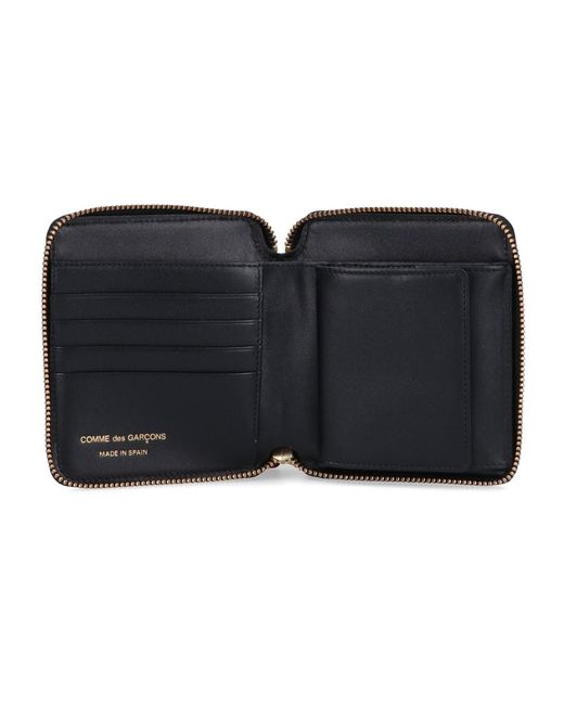 Comme des Garçons Black Polka Dot Zip Wallet