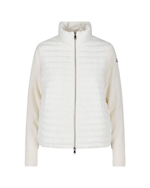 Moncler White Padded Cardigan