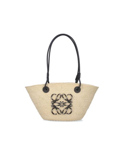 Borsa Piccola "Anagram Basket" di Loewe in Metallic