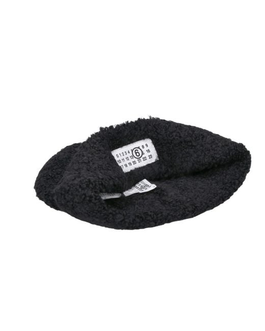MM6 by Maison Margiela Black Knit Beanie