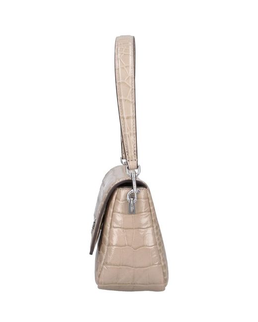 Tory Burch White Lamb Leather Shoulder Bag For