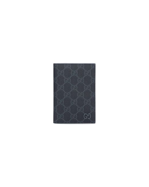 Porta Passaporto Bi-Fold "Gg" di Gucci in Blue da Uomo