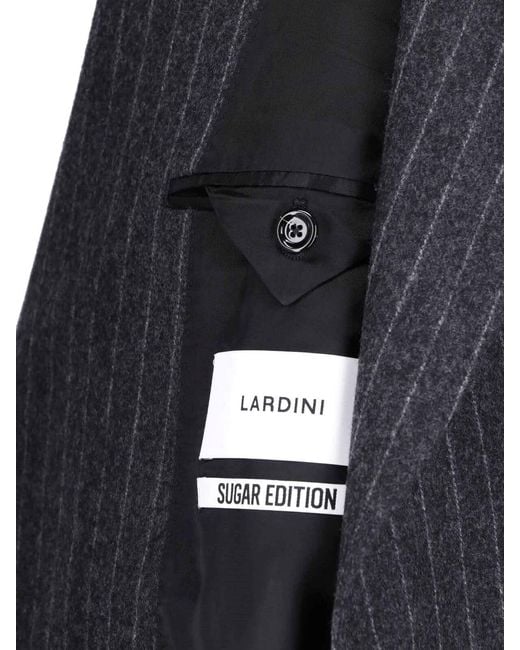 Lardini Blue Double-Breasted Virgin Wool Suit for men