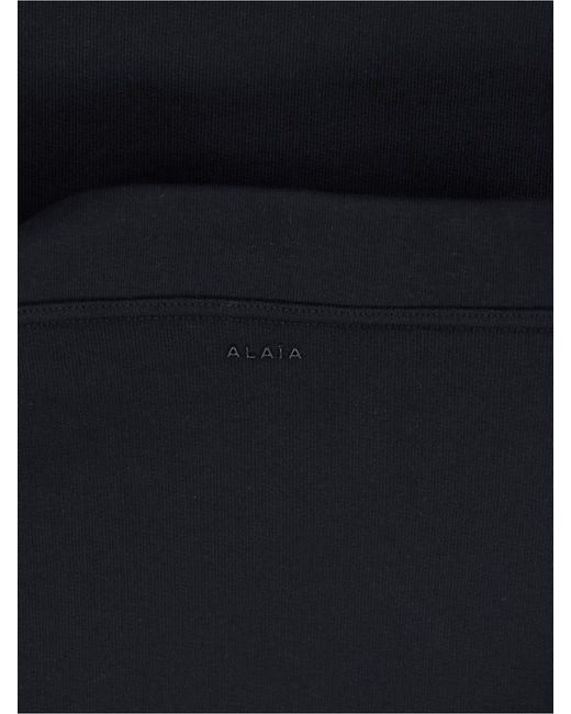 Alaïa Blue Cotton Sweatshirt