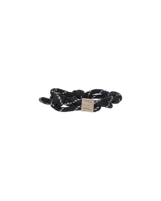 Miu Miu Black String Bracelet