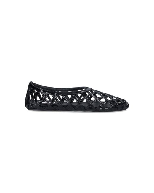Alaïa Black "Flat Cage" Ballet Flats