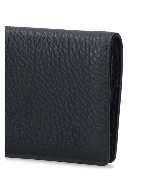 Maison Margiela Black Four Stitches Compact Card Holder