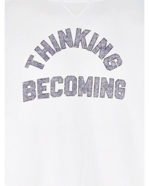 Sacai White Graphic Print Sweatshirt