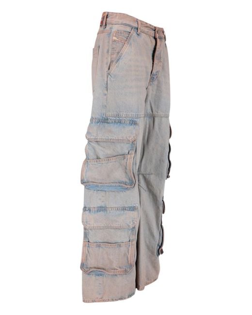 Jeans Cargo "1996 D-Sire 0Kiai" di DIESEL in Gray