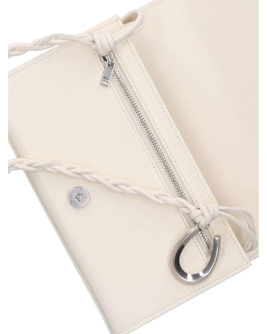 Jil Sander White Tangle Shoulder Bag