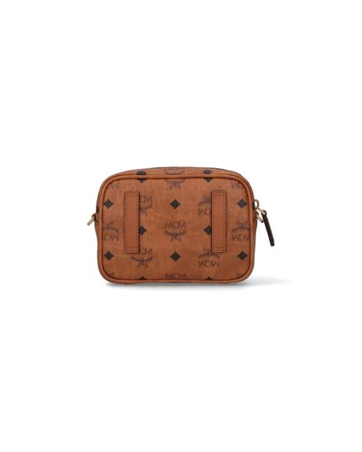 MCM Brown Mini Crossbody Bag With Cowhide Trim For for men