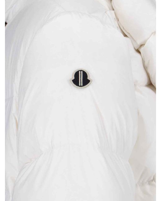Moncler White Hooded Down Jacket "Cyclopic"