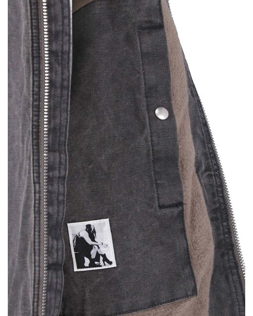 Rick Owens Gray Jacket "Gimp Zipfront" for men