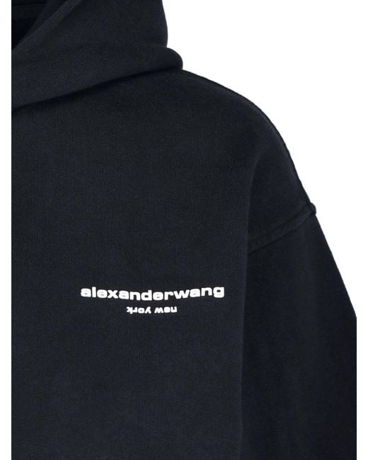 Alexander Wang Blue Hooded Sweatshirt Logo
