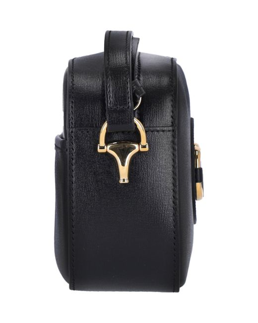 Gucci Black 'horsebit 1955' Small Crossbody Bag